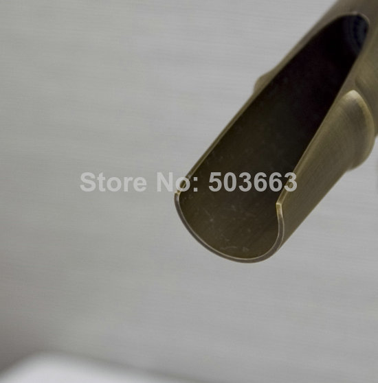 e-pak 8640/11 new brand short waterfall spout antique brass bathroom basin sink mixer tap bamboo unique faucet