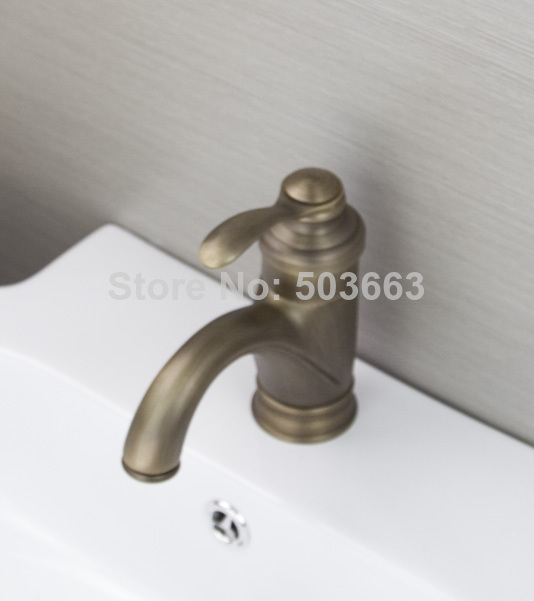 e-pak 8653/15 short deck mount antique brass bathroom basin sink deck mount tap vanity vessel single handle mixer tap faucet