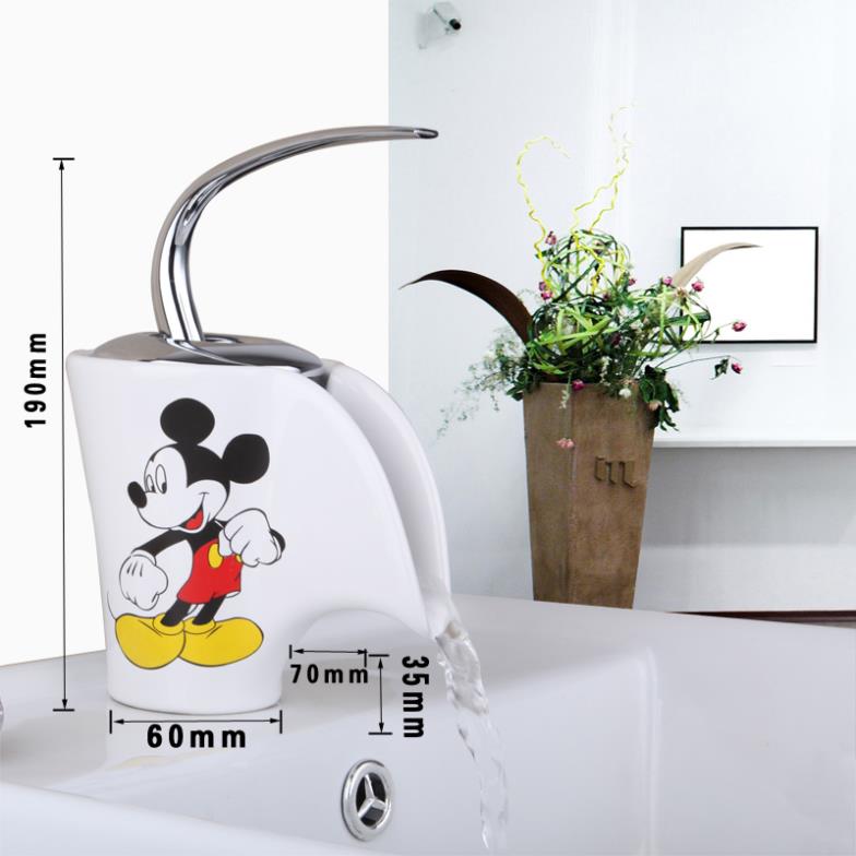e-pak competitive price micky mouse design construction l21 single handle single holder bathroom basin sink faucet