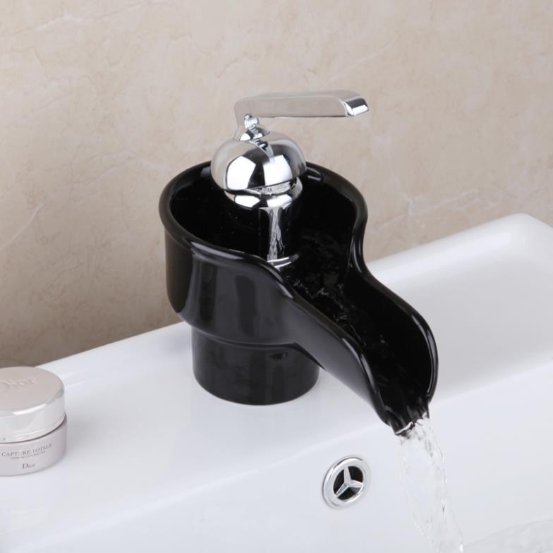 e-pak contemporary great quality black deck mounted single handle ceramic spout l92681/1 bathroom basin sink faucet
