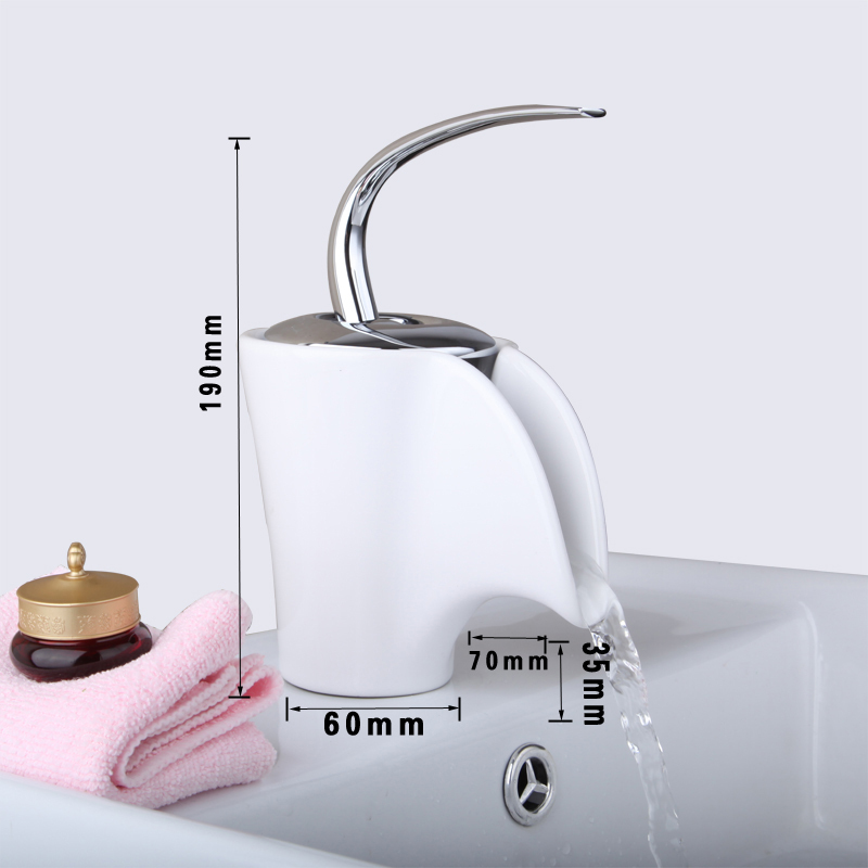 e-pak perfect modern deck mounted single handle single hole waterfall ceramic spout l92687 bathroom basin sink faucet