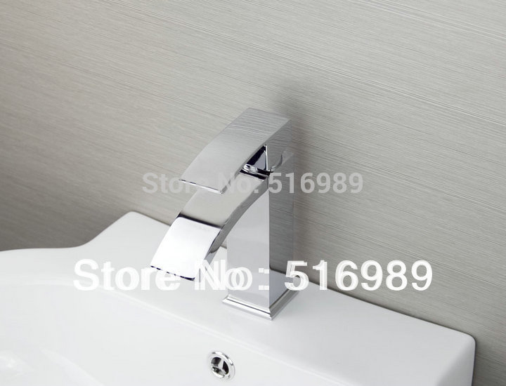 e-pak short waterfall basin sink mixer single hole tap chrome bathroom faucet dk-92485k