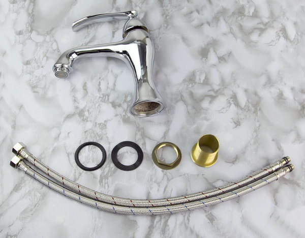 e_pak single lever newly 8037/1 chrome finish bathroom basin sink mixer tap faucet