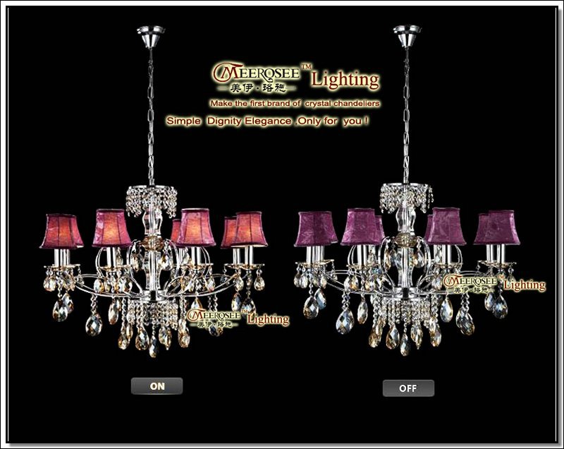 8 lights crystal chandelier light fixture crystal lighting for dinning room office restaurant modern hanging lamp with shades