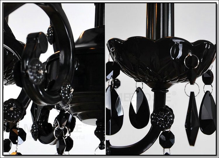 vintage black 24 arms chandelier crystal light fixture large american princess wrought iron lustre hanging lamp md2520 l24