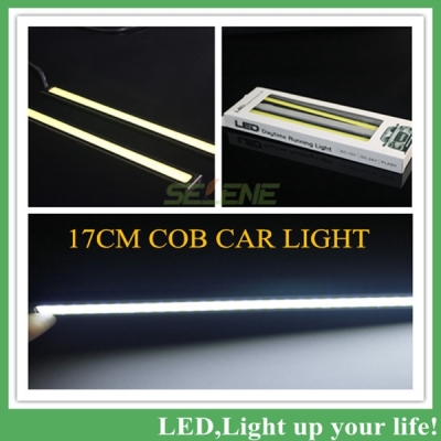 1pair/17cm ultra-thin 9w cob chip new update led daytime running light led diy drl fog car lights car day running lights