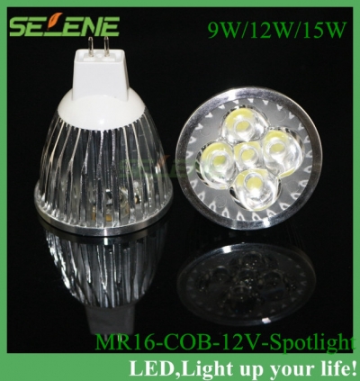 1pc high lumen cree mr16 led spot light lamp 12v 9w 12w 15w led spotlight bulb lamp warm /cool white