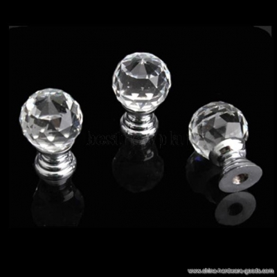 20mm round handle cabinet cupboard crystal glass drawer door knobs pack of 10 [Door knobs|pulls-2041]