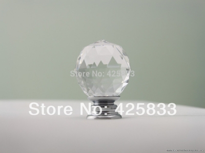 40mm shining crystal ball kitchen armario glass round handles closet decoration (d:40mm h:50mm)