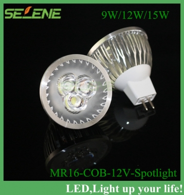 4pcs high lumen cree mr16 led spot light lamp 12v 9w 12w 15w led spotlight bulb lamp warm /cool white