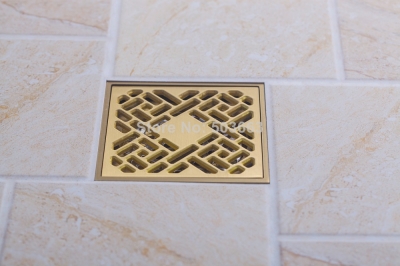 5404 construction & real estate fashion ross brass grate floor register waste drain 4" x 4" flower art floor drain