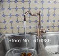 antique copper brass bathroom deck mount single handle wonderful swivel faucet kitchen vessel mixer sink tap 4 2 bree1123