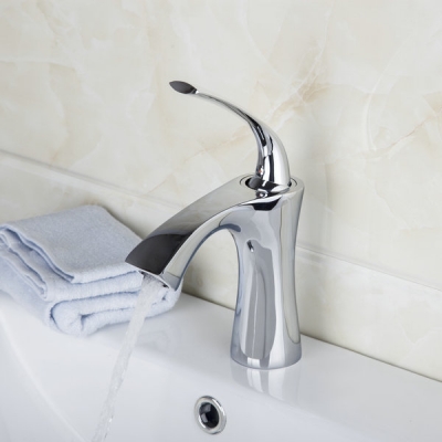 bathroom single handle faucet waterfall soild brass basin faucet. bathroom mixer tap deck mounted basin sink mixer tap dv-9911 [bathroom-mixer-faucet-1658]