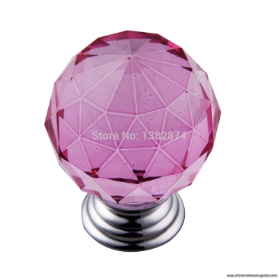 beautiful sphere crystal single-arch modern furniture handles knobs light pink a#v9 68298.06