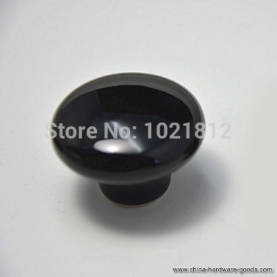 black solid ceramic cabinet knobs cabinet cupboard closet dresser knobs handles pulls knobs kitchen bedroom [Door knobs|pulls-2452]
