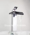 chrome finish single handle waterfall glass spout waterfall bathroom basin faucet single handle sink mixer tap new tree565.