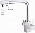 daul function reach solid brass copper kitchen sink faucet mixer drinking tap ware riding torneira kitchen sink faucet pyse