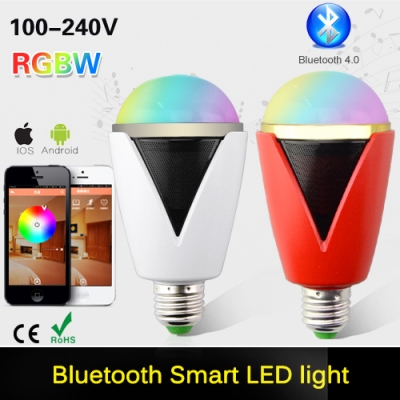 e27 3w rgb led lamp light wireless bluetooth 4.0 audio speaker smart lampada led bulb lamp & music playing for ios for android [hight-quality-ball-bulb-3947]