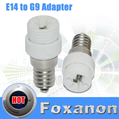 foxanon brand e14 to g9 adapter conversion socket material fireproof material socket adapter lamp holder 10pcs/lot [led-lamp-convertor-5654]