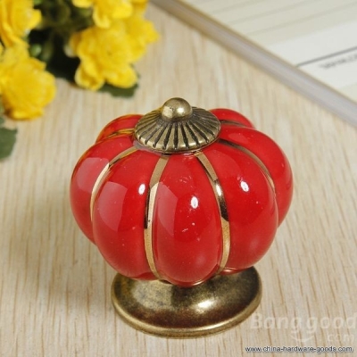 funsolo ceramic pumpkins door drawer cupboard pull handles and knobs [Door knobs|pulls-2928]