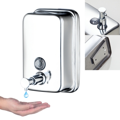 hello 5729/1 modern design bathroom/washroom stainless steel single soap dispenser wall mount hand lotion shampoo soap dispenser [new-7295]