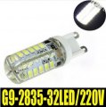 led lamps g9 32leds 2835 smd ac 220v 7w led lamp corn light bulb lamp spotlight silicone pendant crystal chandelier zm00668