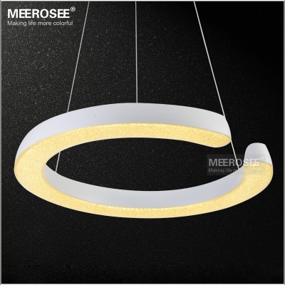 led ring light fixture acrylic pendant light modern led lighting white led lustre suspension drop lamp