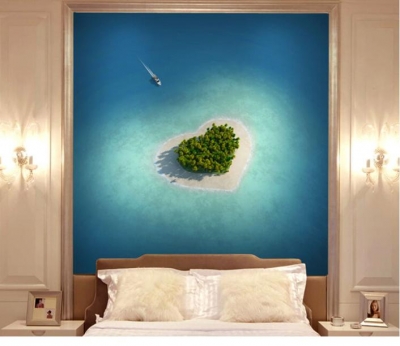 mediterranean sea of love isle 3d large po murals wallpaper for living room [3d-large-murals-wallpaper-746]