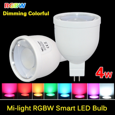 mi light 2.4g mr16 4w wifi wi fi rgbw rgbww led lamp light wireless brightness color temperature dimmable led bulb dc 12v [led-smart-mi-light-6000]