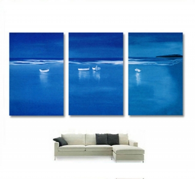 modern 3 pcs huge wall water on canvas decorative oil painting art bree6 [painting-7717]