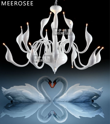 modern black swan pendant light / white swan lamp / lighting fixture