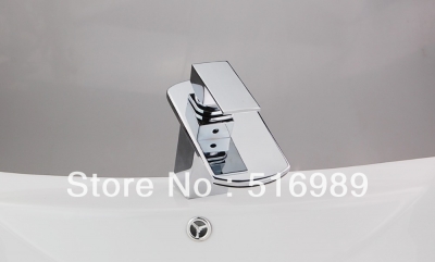 new bathroom deck mount single hole chrome tap faucet waterfall tree30