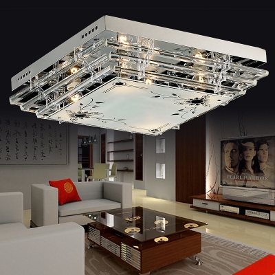 new modern minimalist living room lamp led ceiling lights bedroom lamp plate glass lighting fixtures [led-ceiling-lights-4862]