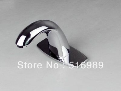 polished chrome automatic bathroom sink tap hands touchless sensor faucet tree15