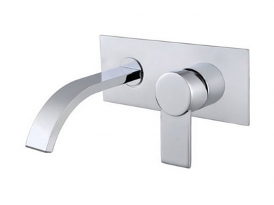 square wall mounted water tap bathroom sink faucet in chrome finish bf045 [basin-faucet-84]