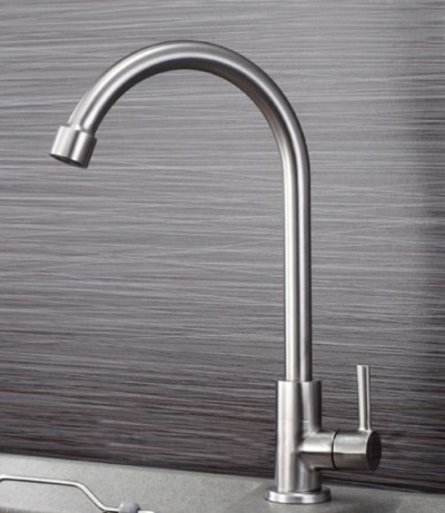 sus304 stainless steel kitchen faucet rotation slot sink single cold faucet 420 [kitchen-faucet-4086]
