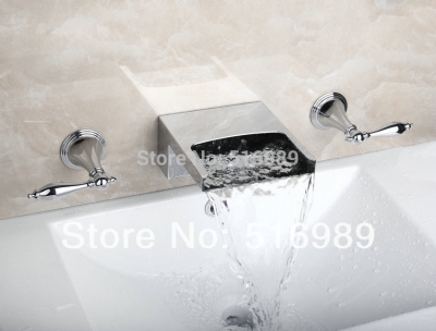 wall mount /cold water unique design good quality 3 pcs chrome bathtub faucet set 14h