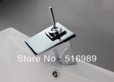 waterfall spout bathroom chrome deck mount single handle wash basin sink vessel torneira tap mixer faucet nb-038 [bathroom-mixer-faucet-2024]