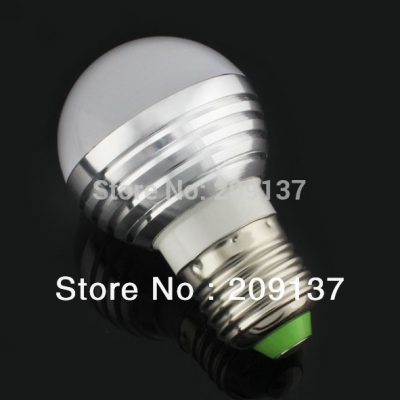 whole 9w e27 e14 high power led light lighting globe lamp bulb 3*3w 85v-265v 10pcs/lot [led-bulb-4663]