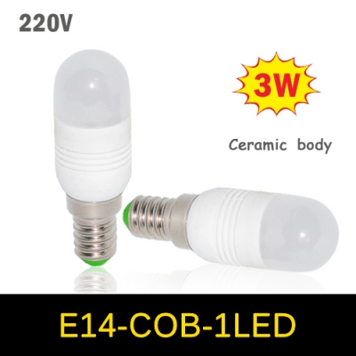10pcs/lots new mini led lamp 3w e14 ac 220v 240v crystal bulb ceramic body droplight cob chandeliers pendant light [e14-base-type-series-3174]