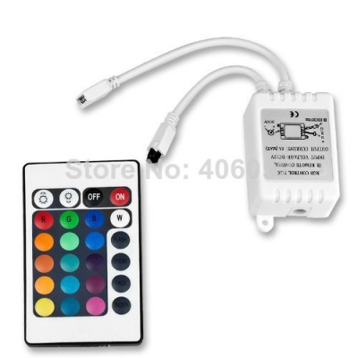 10set/lot dream color rgb led strip controller 24 key ir remote control 12v for led strip rgb 5050 [led-controller-4941]