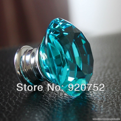 2014 new 40 mm sky blue crystal diamond knobs pulls and knobs [Door knobs|pulls-1613]