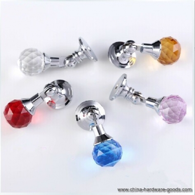 40mm fashion luxury colour shaky pendant knob blue red crystal drawer knob shiny silver kichen cabinet cuoboard furniture handle [Door knobs|pulls-521]