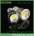 50ps new high power cree e27 9w 12w 15w led cob spotlight lamp bulb warm cool white 110v/220v/230v spot bulb lamp ce rohs