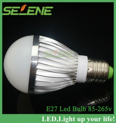 5pc/lot led lamp e27 led bulb high brightness 5w 85-265v /12v warm white cool white energy saving led light [led-bulb-lamp-4270]