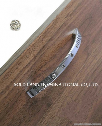 64mm l83xw10xh25mm crystal glass zinc alloy furniture drawer handle/kitchen cabinet handle [Door knobs|pulls-2988]