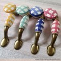 76mm checkered colorful furniture decoration handle 3