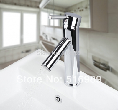 8051b perfect deck mounted bathroom basin mixer tap polished chrome basin faucet [bathroom-mixer-faucet-1610]