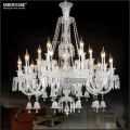 baroque large crystal chandelier light fixture 2 layer 15 lights clear crystal lamp prompt guanrantee
