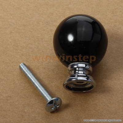 bs#s 5pcs black ceramic door knob drawer cupboard cabinet furniture pull handle